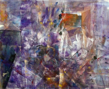 Abstrakt 2014, 45 x 55 Leinwand in Acryl